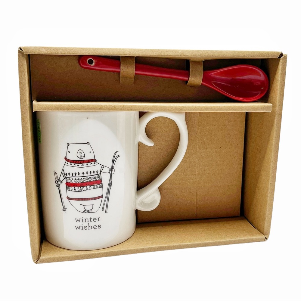 🆕 Queen West Winter Wishes Mug and Spoon Set